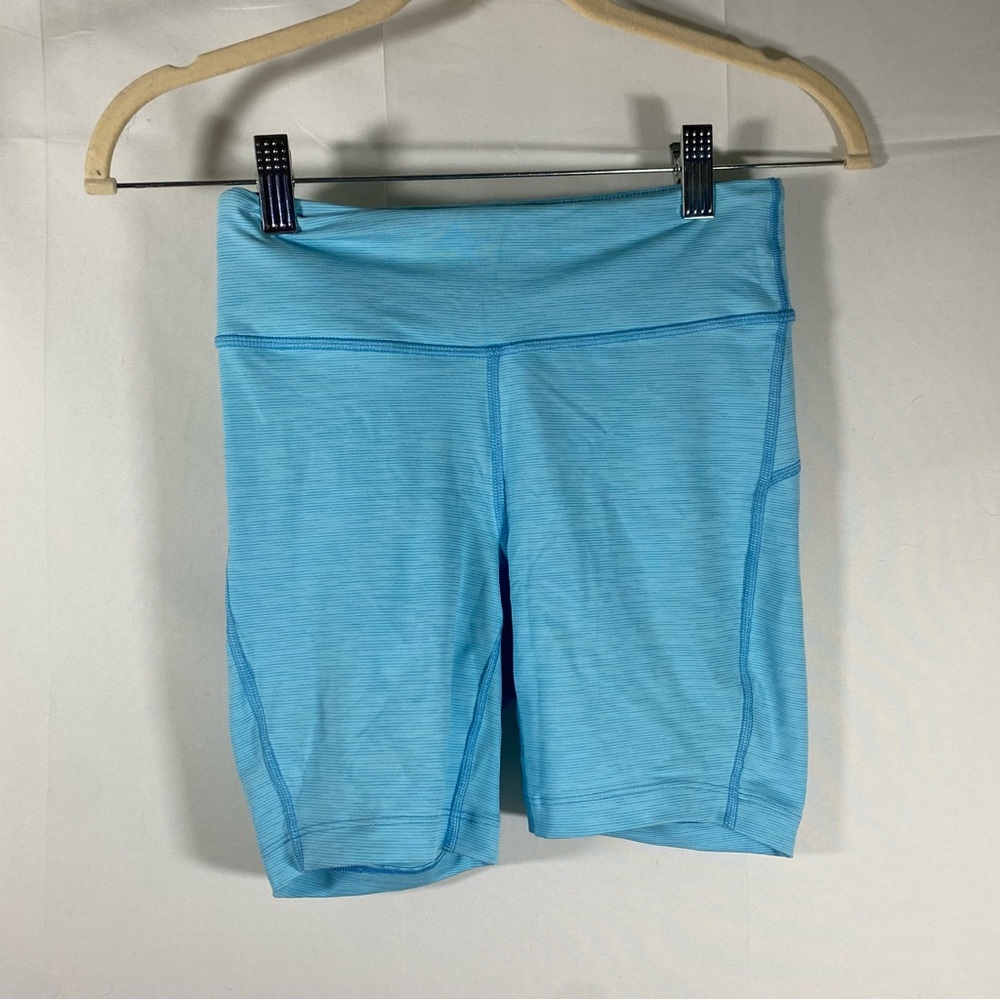 Outdoor Voices Light Blue Bike Shorts